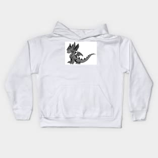 Blue dragon - Diin Dovah (black and white) Kids Hoodie